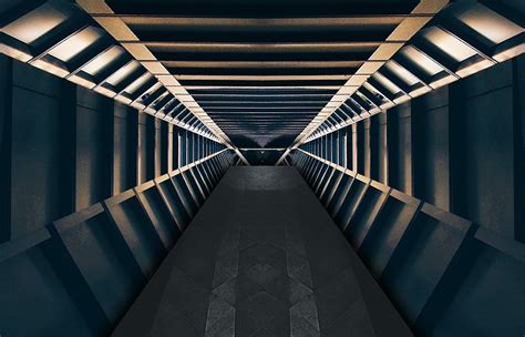 Free download | gray steel tunnel, sci-fi, fantasy, book cover, tunnel, interior, spaceship ...