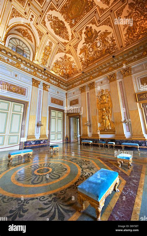 Interior room of Royal Palace of Caserta, Italy Stock Photo - Alamy