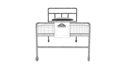 Free Antique Hospital Bed 3d Model