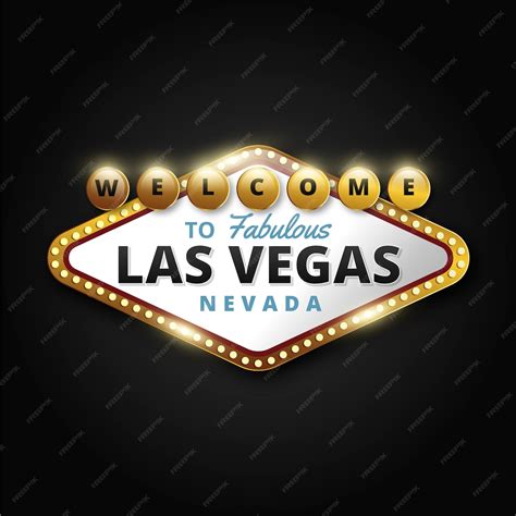 Premium Vector | Realistic las vegas sign design