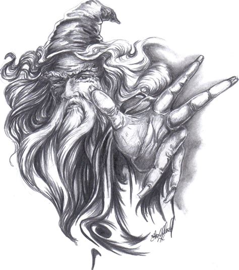 Wizard | Wizard tattoo, Tattoo design drawings, Wizard drawings