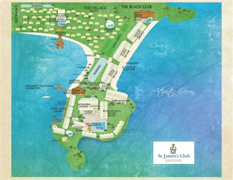 Map of St. James's Club #Antigua | St. James's Club & Villas - Antigua ...