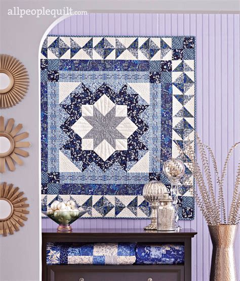 Stellar Blues | Winter quilts, Wall quilt patterns, Winter quilts patterns