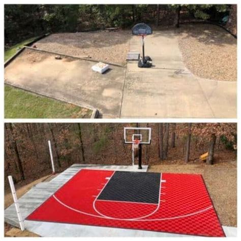 Backyard Basketball Court Flooring - ModuTile - Outdoor Sport Tiles