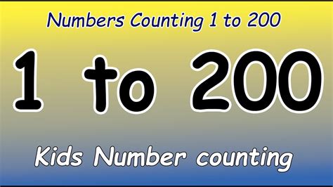 1 to 200 | 1 to 200 counting | 1 to 200 Number | 1-200 counting in ...