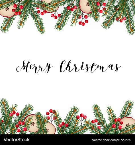 Decorative traditional merry christmas frame Vector Image