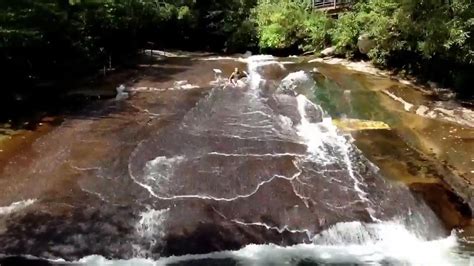 Sliding rock waterfall Asheville North Carolina - YouTube