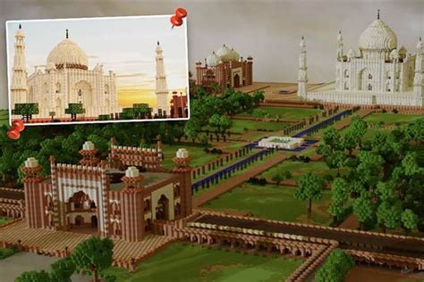 Taj Mahal created in 1:1 ratio by minecraft builders in-game - Shortpedia News App