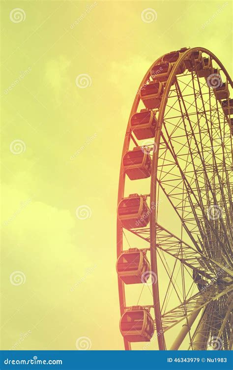 Ferris Wheel Silhouette stock image. Image of vintage - 46343979