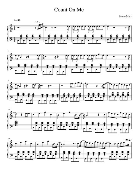 Count On Me Sheet music for Piano (Solo) | Musescore.com