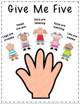 Classroom Management - Give Me Five Mini-Posters by D Conway | TpT