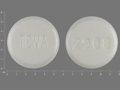 TEVA 2908 Pill White Round 6mm - Pill Identifier