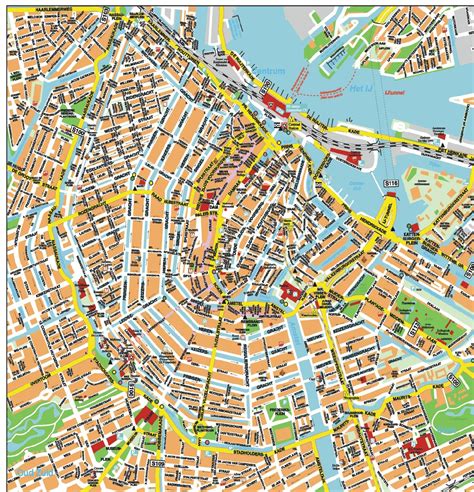 Amsterdam Map. | Mapa turístico, Turistico, Amsterdam