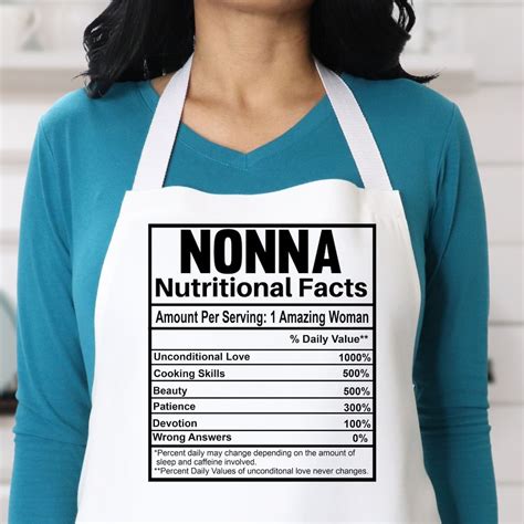 Nonna Apron With Pockets Grandma Apron for Cooking Baking BBQ Funny Apron for Mothers Day Gift ...