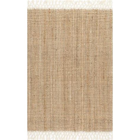 Home Decorators Collection Raleigh Farmhouse Fringed Jute Tan 9 ft. x ...