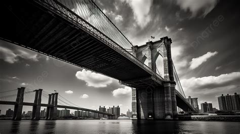 Black And White Photo Of Brooklyn Bridge Background, Black And White Picture Of Brooklyn Bridge ...