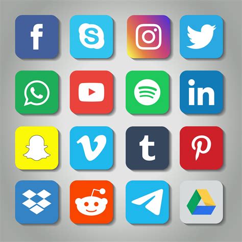 Vector icons for social media - hromnitro