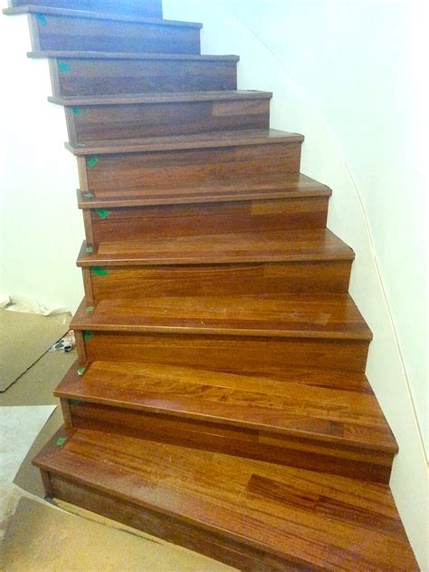 hardwood installation on curved stair - Carpet, Laminate & Hardwood ...