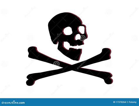 Jolly Roger Skull and Bones Stock Vector - Illustration of bone ...