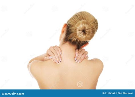 Young Woman with Nape Pain. Stock Image - Image of massage, body: 71124969