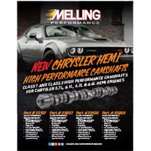 10.7.22 NEW High Performance Camshafts for HEMI - Flyer - Melling