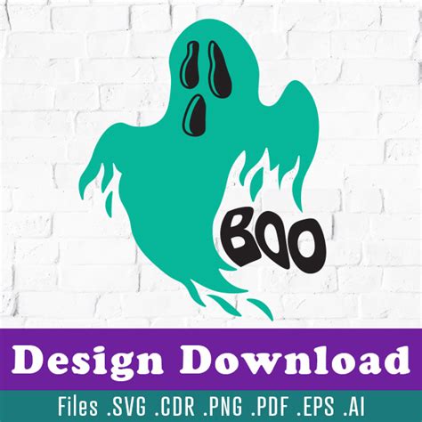 Boo Ghost SVG Design Instant Download