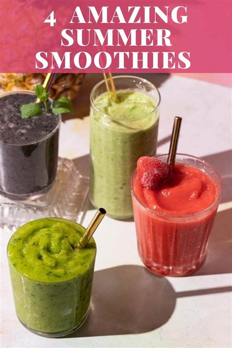 4 Refreshing Summer Fruit Smoothies - Bessie Bakes