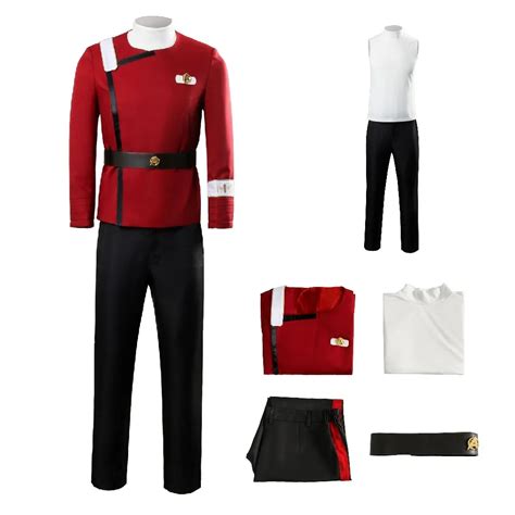 Star Costume Trek II Cosplay Suit for Adult Men II The Wrath of Khan Uniform Halloween Cosplay ...