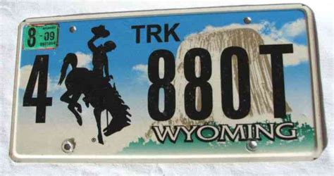 WYOMING Personalized Custom License Plate Embossed PRESSED