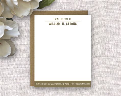 Personalized Stationery. Personalized Stationery for Men.