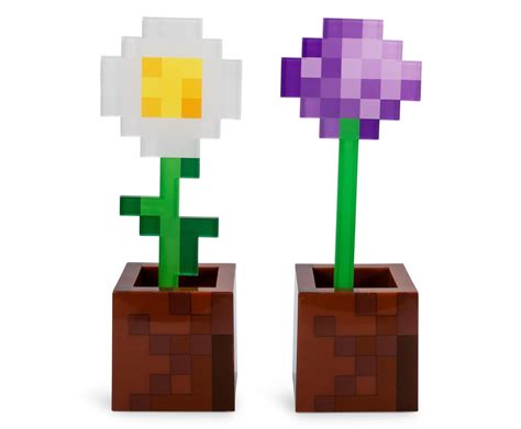 Minecraft Daisy and Allium Flower Pot Mood Lights | Set of 2 | Walmart Canada