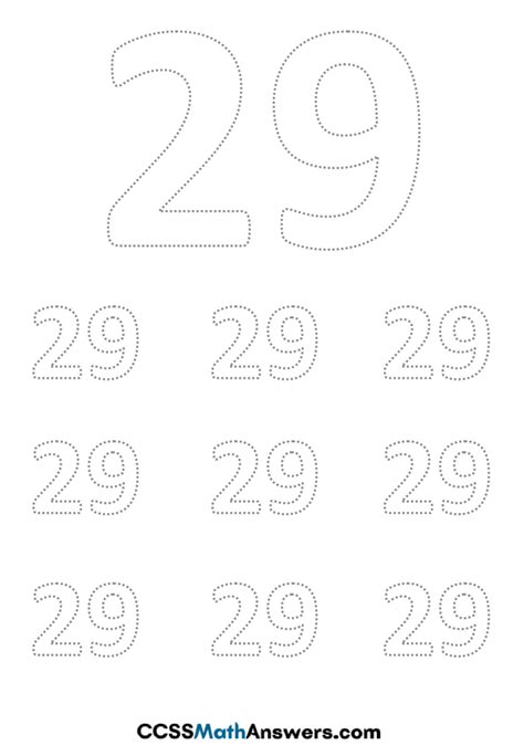 Worksheet on Number 29 | Free Number 29 Tracing, Writing, Counting ...