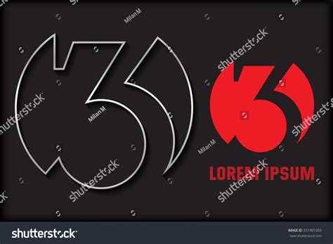 Number Three Logologo 3 Vector Template Stock Vector (Royalty Free ...