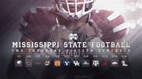 Mississippi State Football Schedule 2016 | Mississippi state football ...