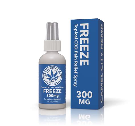 FREEZE Topical Pain Relief Spray 300mg | Camel City Hemp