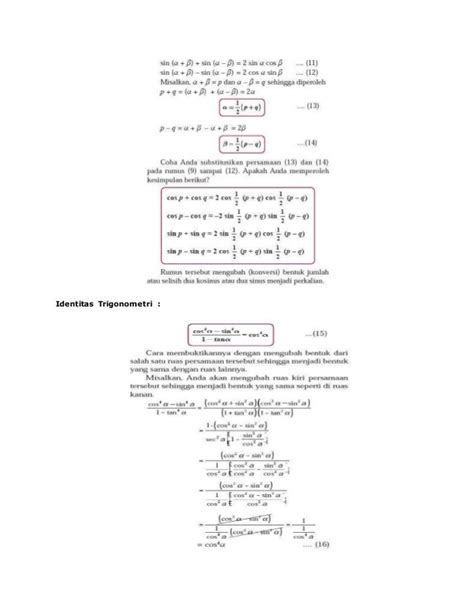 Rumus Matematika Trigonometri SMA