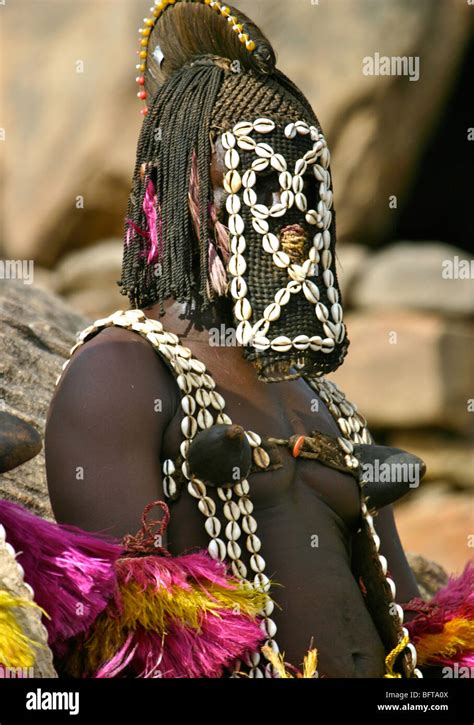 Dogon with traditional mask Stock Photo - Alamy