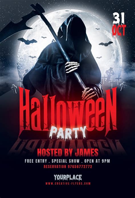 Scary Halloween Flyer PSD to Download - Creative Flyers