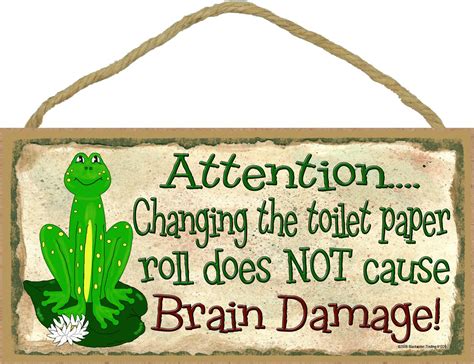 Attention Changing The Toilet Paper Sign Funny addition to any bathroom decor, beautifully ...