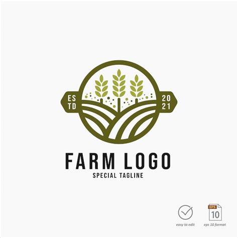 Premium Vector | Farm logo design