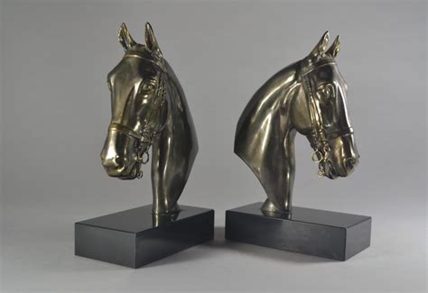 1930.fr Art deco bookends with horses - Art deco sculptures bronze clocks vases