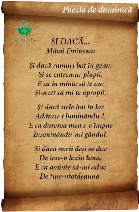 MIHAI EMINESCU - SI DACA....