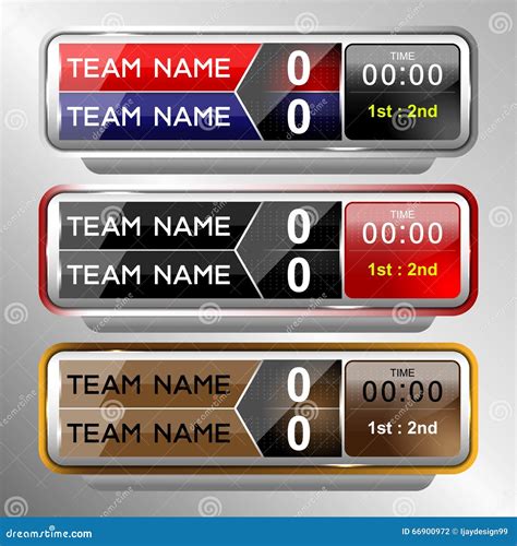 Icons Scoreboard Template Vector Illustration | CartoonDealer.com #66900972