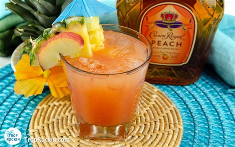 Crown Royal Peach Beach Drink | Trop Rockin