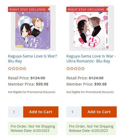 Kaguya Sama Season 2 and 3 Finally Coming to Blu Ray this June! : r ...