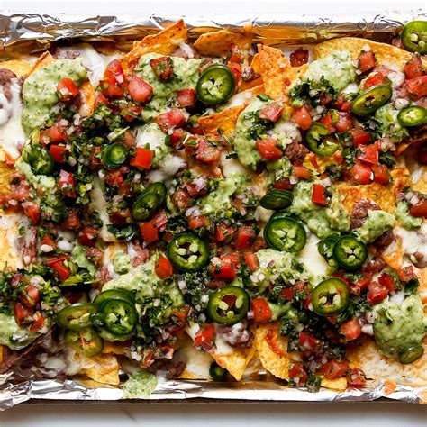 Fully Loaded Black Bean Nachos with Red and Green Salsas Recipe | Bon Appétit