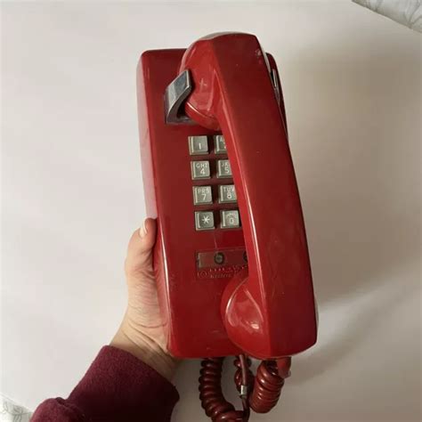 VTG WESTERN ELECTRIC Bell System CHERRY RED PUSH BUTTON WALL Telephone UNTESTED $40.00 - PicClick