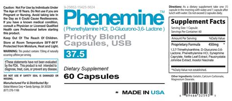 2 x PHENEMINE 37.5 P Suppress Appetite Suppressant Slimming Diet Pills ...