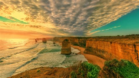 Download wallpaper 1920x1080 the twelve apostles, coast, aerial view ...