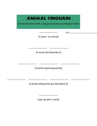 Cinquain Poem - 100+ Examples, Format, How to Write, PDF